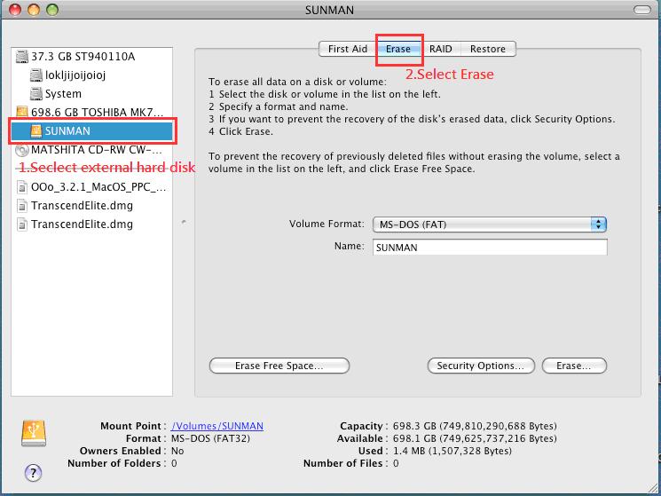 how do you format an external hard drive for mac